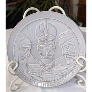 Frankoma John Frank Christmas Plate 1967 – Gifts for the Christ Child Signed